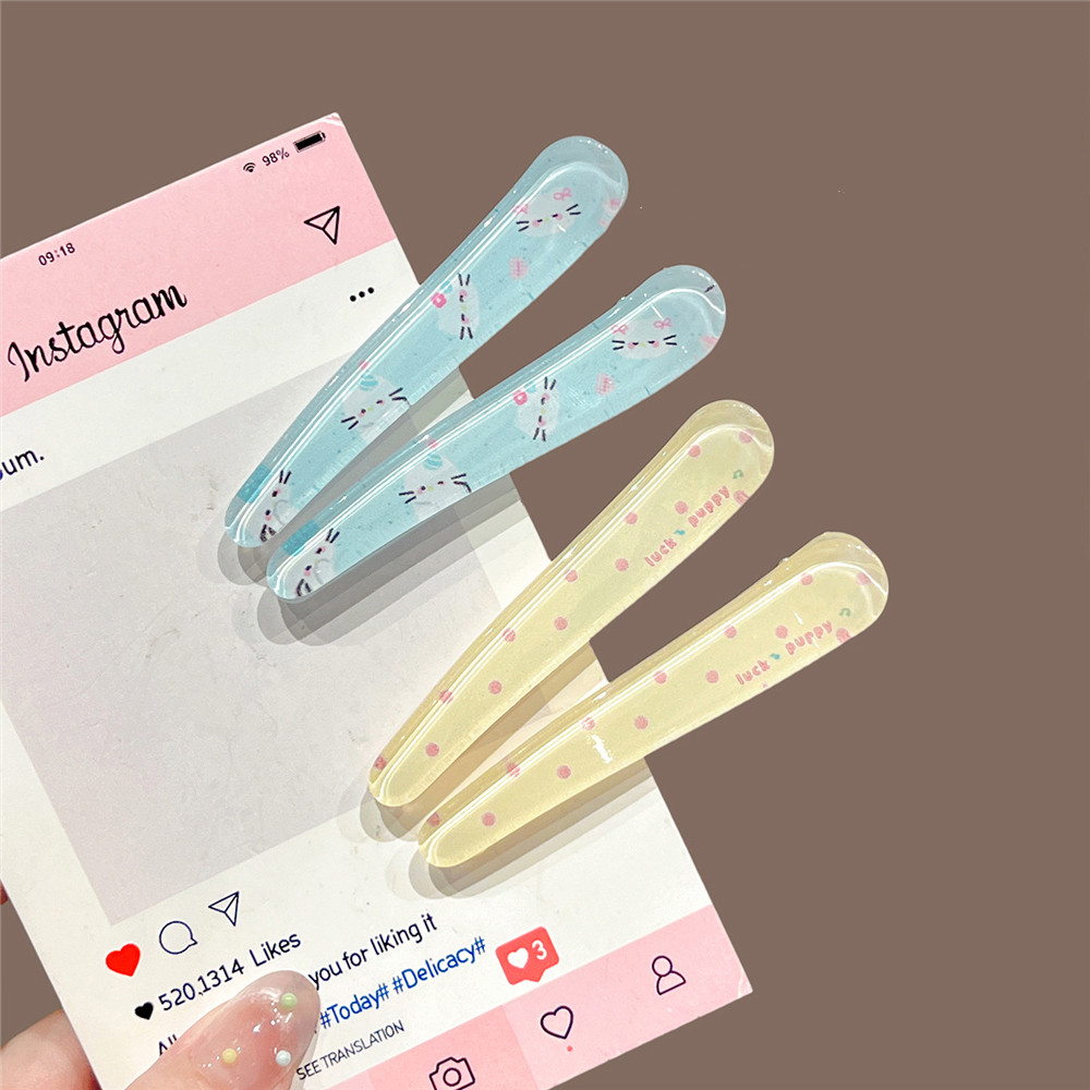 กิ๊บติดผมลูกแมวลายจุดหวานน่ารักสําหรับผู้หญิงหน้าม้าด้านข้างคลิปปากเป็ดเครื่องประดับผมแต่งหน้า - รูปที่ 4