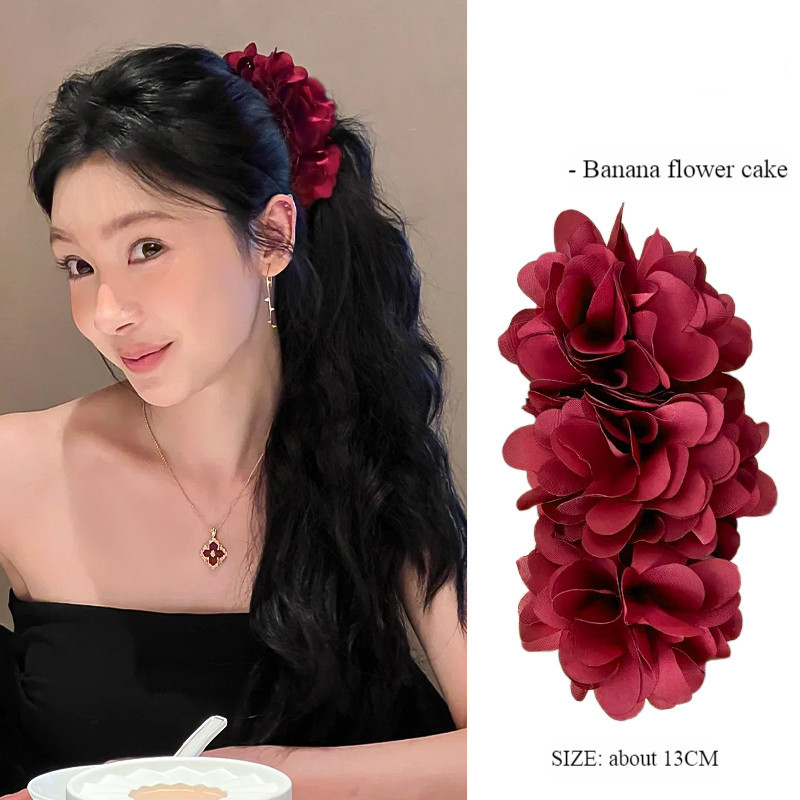 ดอกไม้กล้วยกิ๊บเครื่องประดับผมนางเงือกแฟชั่นเกาหลี