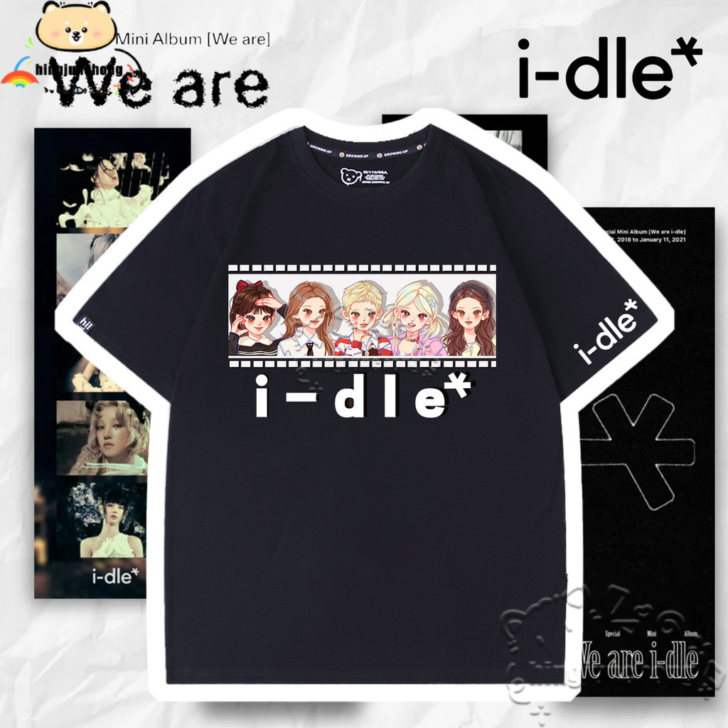 I-dle Tshirt I-DLE (G)I-DLE film Tshirt I-dle (เอเฟย์) 8th Mini Album [We Are] เสื้อยืด Unisex S-5XL