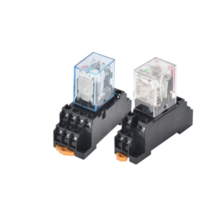 Omron Intermediate Relay MY2N MY4N 24VAC 220VAC 12VDC พร้อมเต้ารับมีจําหน่ายในสต็อก