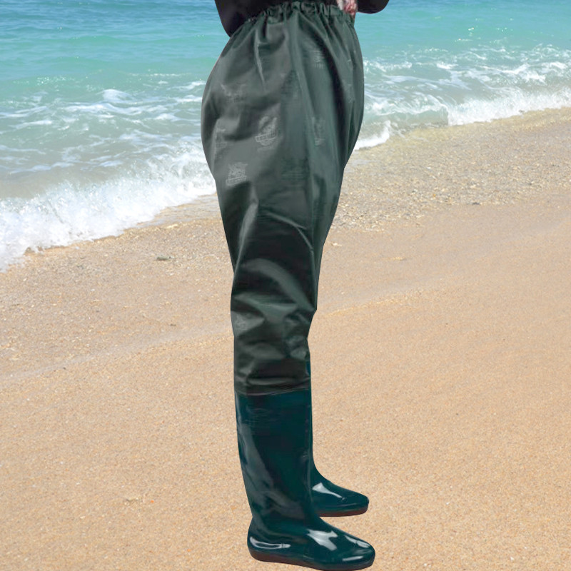 รองเท้าบูทยาวน้ำอ่อนชาย-หญิง  กางเกงกันน้ำครึ่งตัวเกษตรกรรม สำหรับปักดำนา ตกปลา และลุยน้ำลึก - รูปที่ 3
