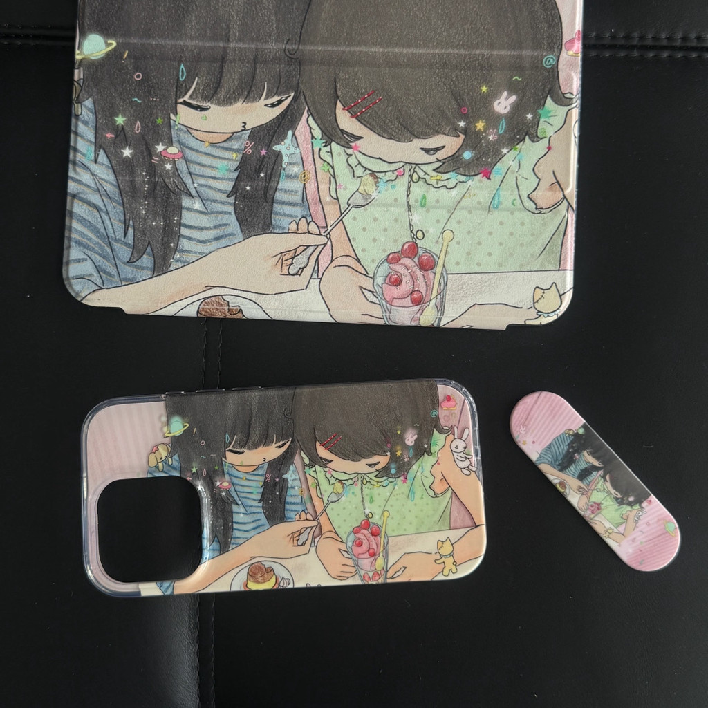 กินน้องสาวขนมหวานสองชั้น lMD เหมาะสําหรับเคสโทรศัพท์ Apple 16 1514/13/12 กันกระแทก xr/11 Niche xs เค