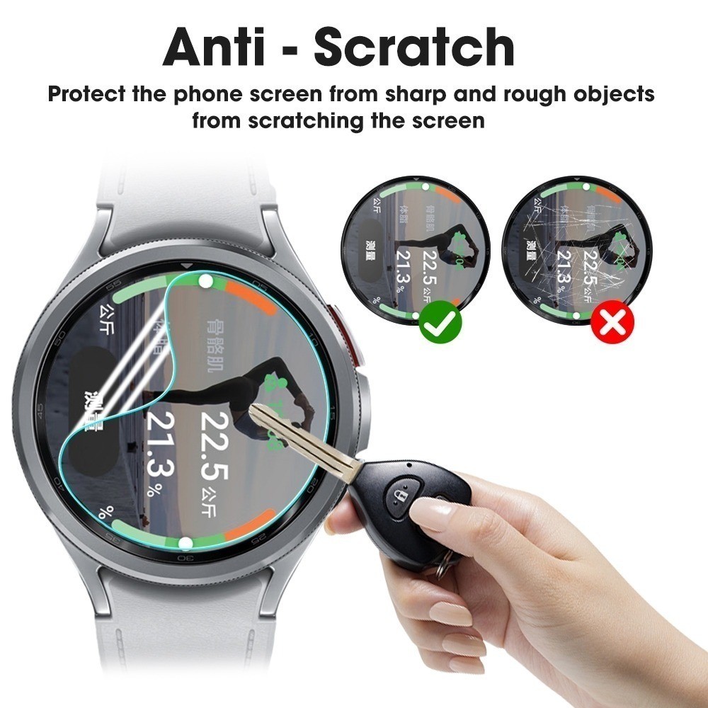 3-1PCS Soft Screen Protector สําหรับ Samsung Galaxy Watch Ultra 8 7 6 5 4 FE 40 มม.44 มม.Watch6 คลาสสิก 43/47 มม.ฟิล์มไฮโดรเจลไม่ใช่ฟิล์มแก้ว - รูปที่ 5