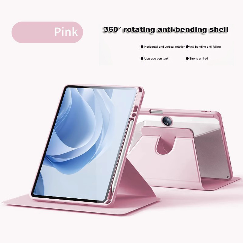 360 ° หมุนอะคริลิคสําหรับ OPPO Pad SE 11 OPD2417 2025 Pad2 Pad3 11.61 Air 2 Neo 11.4 Air 10.36 3 Pro 12.1 4 Pro 13.2 ป้องกันพร้อมช่องเสียบปากกา