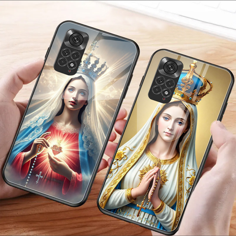 ของเรา Lady Of Guadalupe Virgin Mary 02 แก้วเคสโทรศัพท์สําหรับ Xiaomi Redmi หมายเหตุ 13 Pro Plus 12 