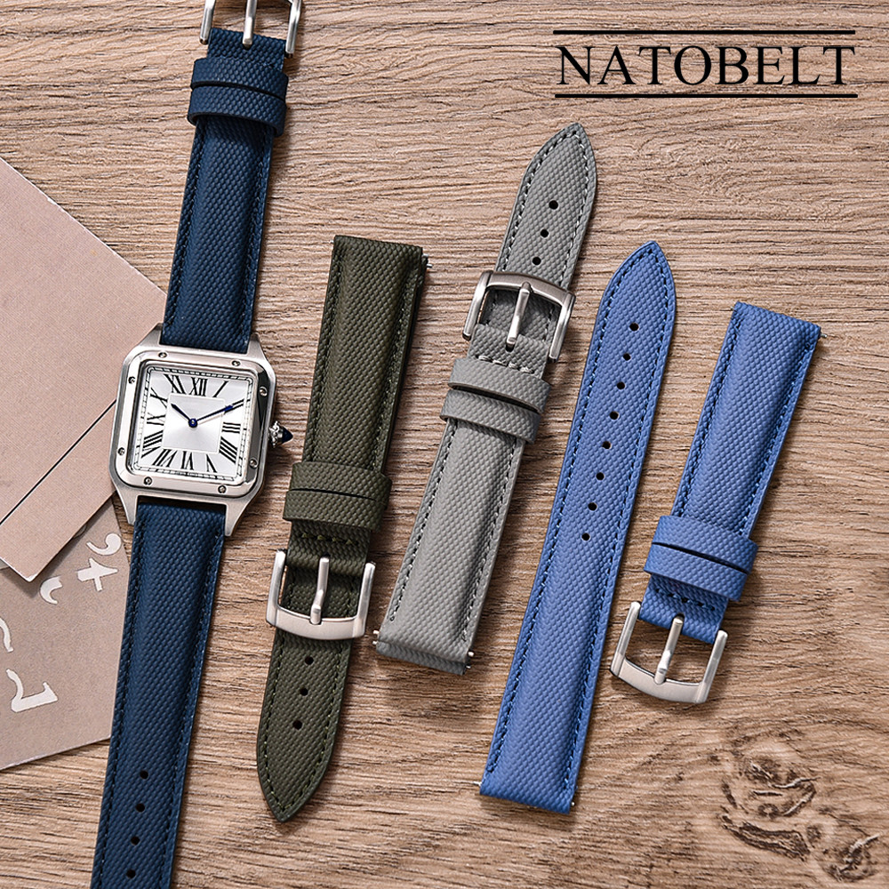 ใหม่เคลือบกันน้ํา Sailcloth สาย 18 มม.19 มม.20 มม.22 มม.ผ้าไนลอน Band Qucik Release Strap กีฬาสายรัดข้อมือเข็มขัด Universal นาฬิกาอุปกรณ์เสริม