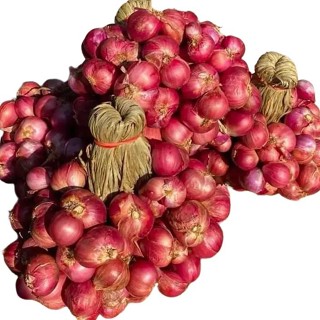 ( หอมจุก ) หอมแดงไทยมัดจุก น้ำหนัก 1 กก.  แห้งสวย (คละไซส์ตา…