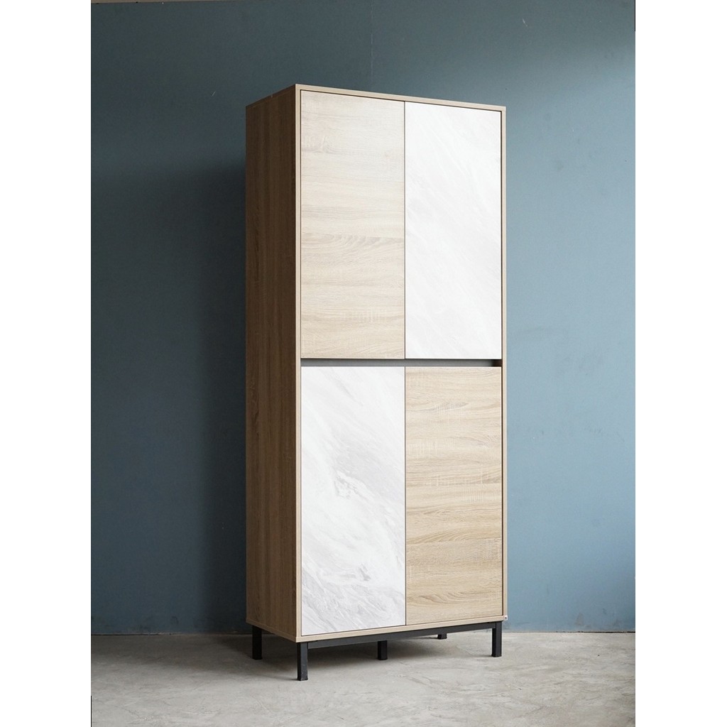 ชั้นวางรองเท้าทรงสูง กว้างxลึกxสูง: 80.0x40.0x189.5 cm.รุ่น SB-8014