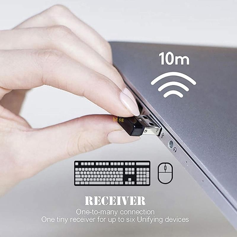 Btsg ใหม่สําหรับ Uniifying USB Receiver สําหรับคีย์บอร์ดและเมาส์สําหรับ MX M905 M950 M505 M510 M525
