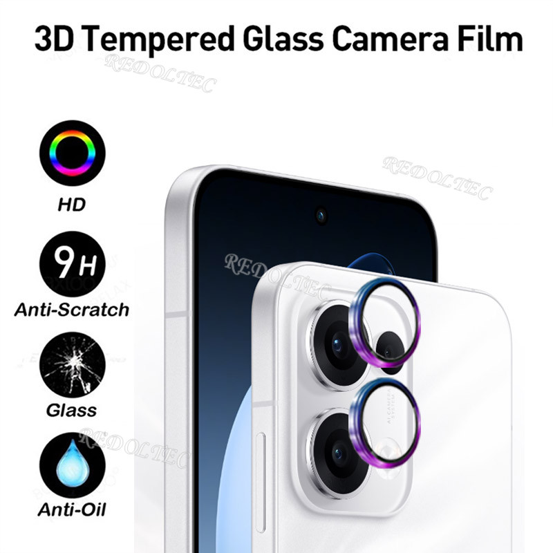 OPPO Reno 13F 5G แหวนโลหะกล้องเลนส์ป้องกัน OPPO Reno13F Reno13F กระจกนิรภัยคลุมทั้งหมดฟิล์ม Protector