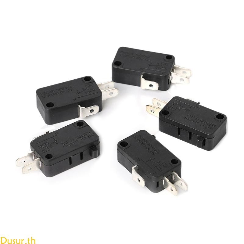 Dusur 5 ชิ้น 16A 250VAC 0 3A 250VAC สวิตช์ Srew Connector Actuator จํากัดสวิตช์ไมโคร