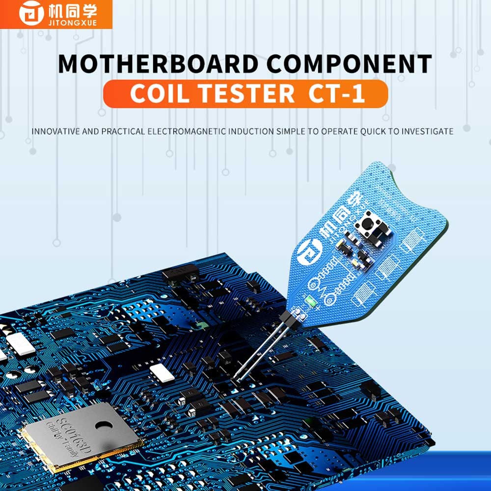 JTX Coil Tester CT-1 เมนบอร์ดส่วนประกอบ Coil Tester ความแม่นยําสูงการตรวจจับแม่เหล็กไฟฟ้า Quick to C