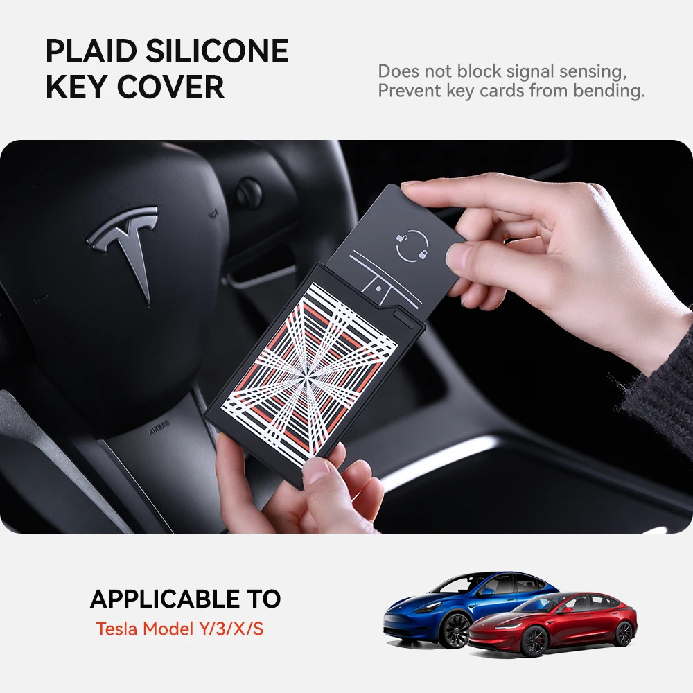 ⚡ประเทศไทย 24 ชั่วโมง⚡ซองซิลิโคนใส่คีย์การ์ด ลาย Tesla Model S 3 X Y สินค้ามีดีไซน์ นุ่ม ทำความสะอาดง่าย