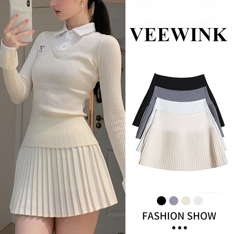 Veewink พร้อมส่งจากกทม กระโปรงสั้น กระโปรงจีบ สุดชิค ดีเทล ทรงสวย แมทช์ง่ายสุดๆ