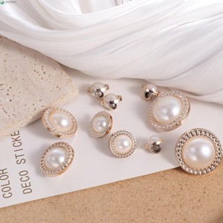 Needway กระดุมมุก ทรงกลม สไตล์วินเทจ สําหรับเย็บผ้า 50 ชิ้น