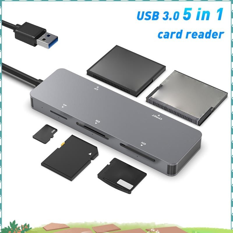 Super USB SD Card Reader คอมพิวเตอร์ SD Card Reader CFast/XD/SD/TF Card Reader 5 in 1 USB Card Reade