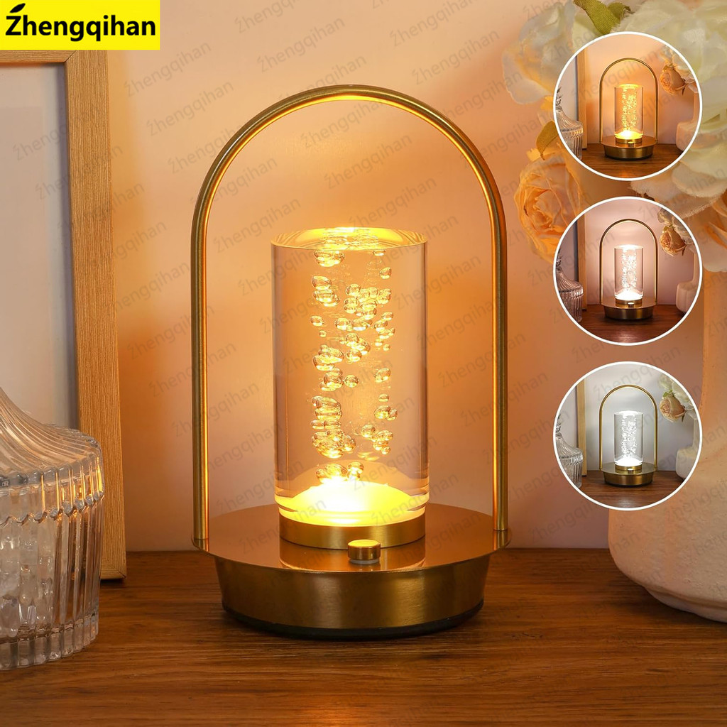โคมไฟตั้งโต๊ะ LED USB Rechargeabl แบบพกพาสัมผัสเดสก์ท็อปห้องนอน Night Light โคมไฟอ่านหนังสือไฟตกแต่ง