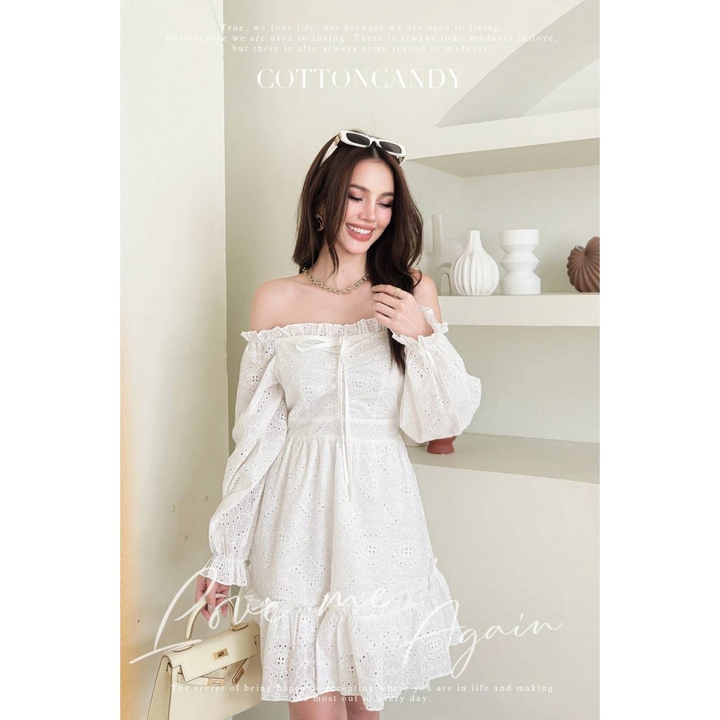 Bkkclothe. NEW AURA SWEET DRESS COTTON CANDY (ปรับปรุง BANGKOK)