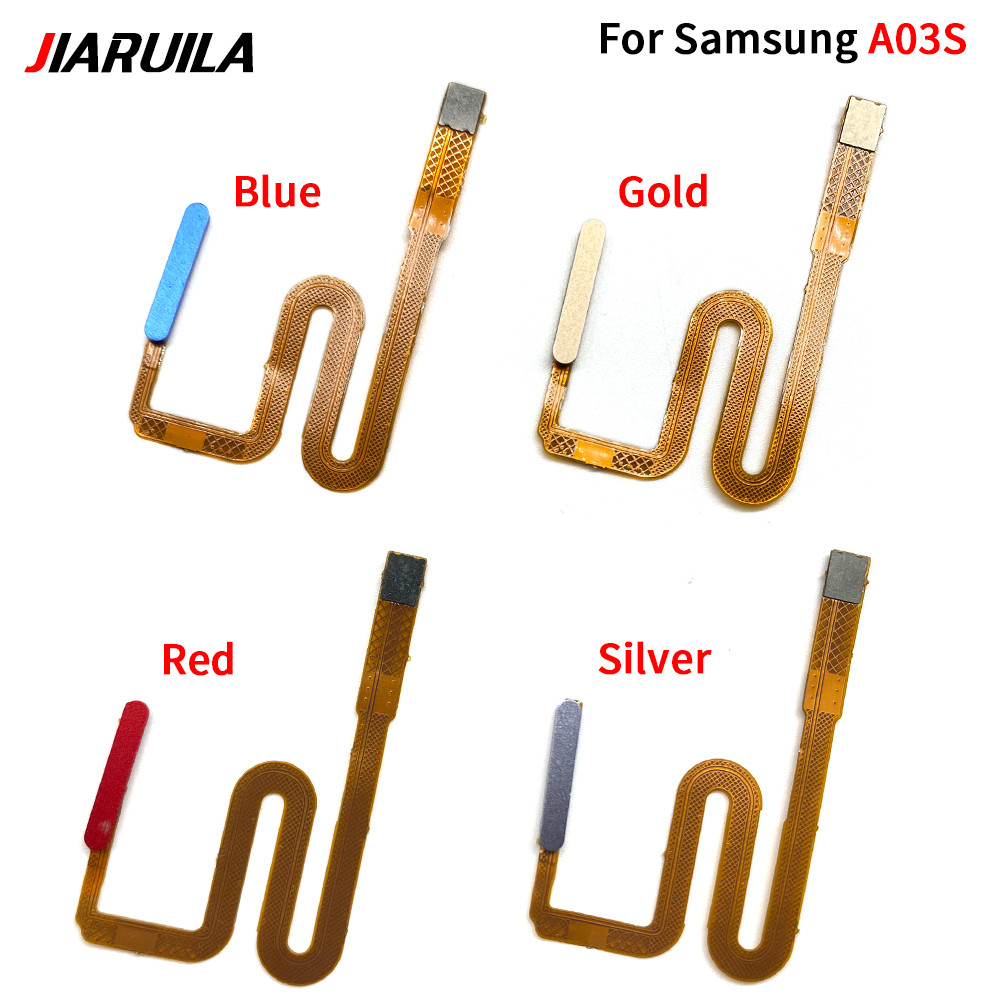 ใหม่สำหรับ Samsung Galaxy A03S ปุ่มโฮม เซ็นเซอร์ลายนิ้วมือ สายเคเบิลแบบยืดหยุ่นพร้อมปุ่มเปิดปิด