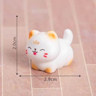สร้างสรรค์น่ารักตุ๊กตาแมวสก์ท็อปภูมิทัศน์ตกแต่งมอสไมโครภูมิทัศน์ตกแต่งสวนทําเองฉ่ําบอนไซอุปกรณ์งานฝีมือเรซิน