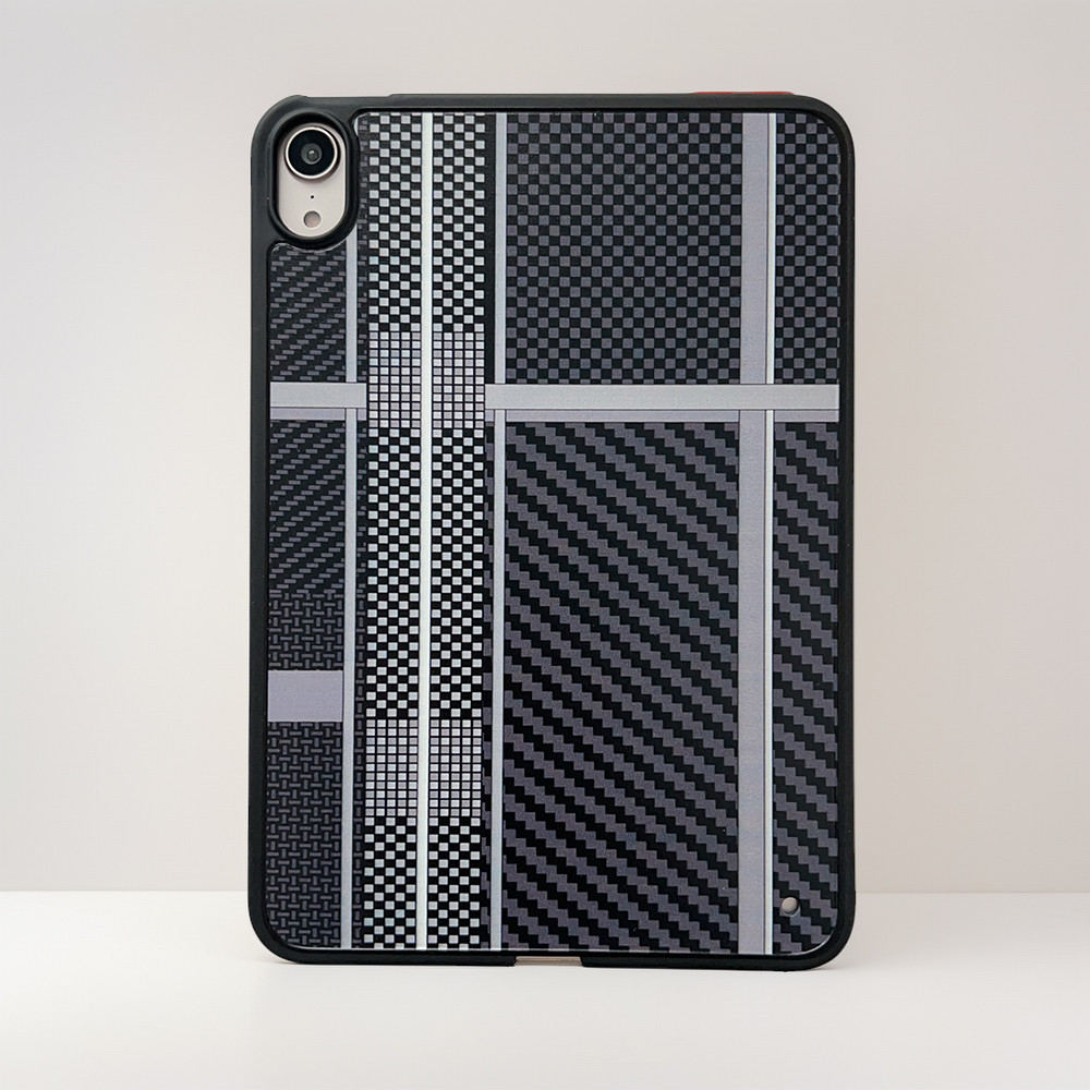 คาร์บอนไฟเบอร์ Textured Case ใช้งานร่วมกับ iPad 10th 11th A16 Air 4 5 6 M2 M3 Mini 6 7 Hard Casing