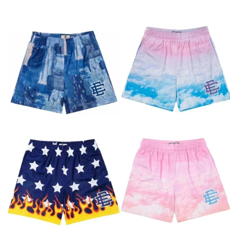 2024 รูปแบบใหม่ Eric Emanuel Men's Output shorts, Sneebed shorts, Breathable Menvie กางเกงจ็อกเกอร์ 