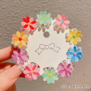เด็กเด็กที่มีสีสันกระต่ายเชอร์รี่สตรอเบอร์รี่กิ๊บคลิปด้านเรียบคลิปอุปกรณ์ผม5ชิ้น