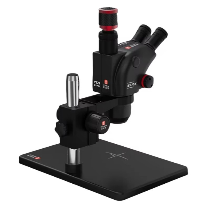 YCS-6575X 6.5-75x กล้อง Trinocular สําหรับเมนบอร์ดโทรศัพท์มือถือบัดกรีซ่อมกล้องจุลทรรศน์