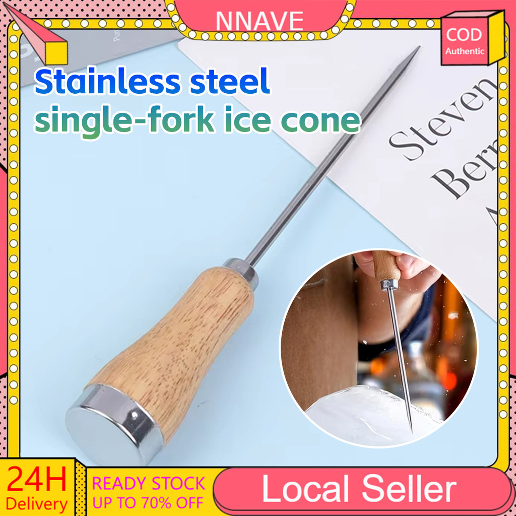 21 ซม.สแตนเลสสตีลเบรกเกอร์น้ําแข็งไม้ Handle Ice Pick Punch Crusher Icing Breaker เครื่องมือห้องครัว