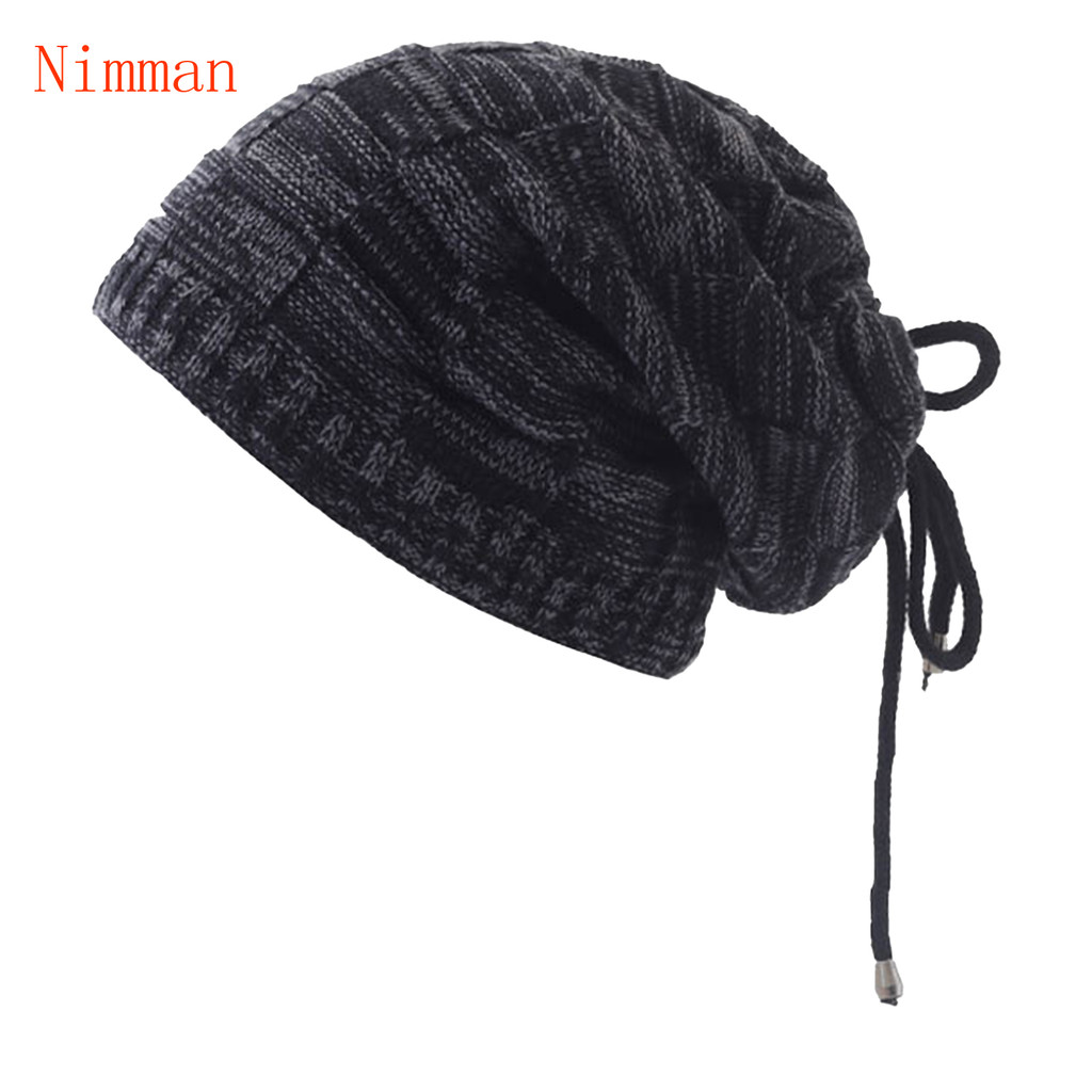 (Nimman) หมวกฤดูหนาวและผ้าพันคอดual purpose สำหรับผู้หญิง beanies หมวกขนแกะถัก plush หมวกขนสัตว์สำหร