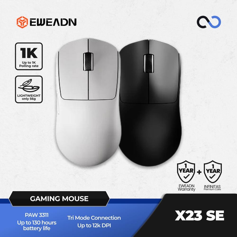 EWEADN X23 SE เมาส์สําหรับเล่นเกม Ambidextrous น้ําหนักเบาไร้สาย