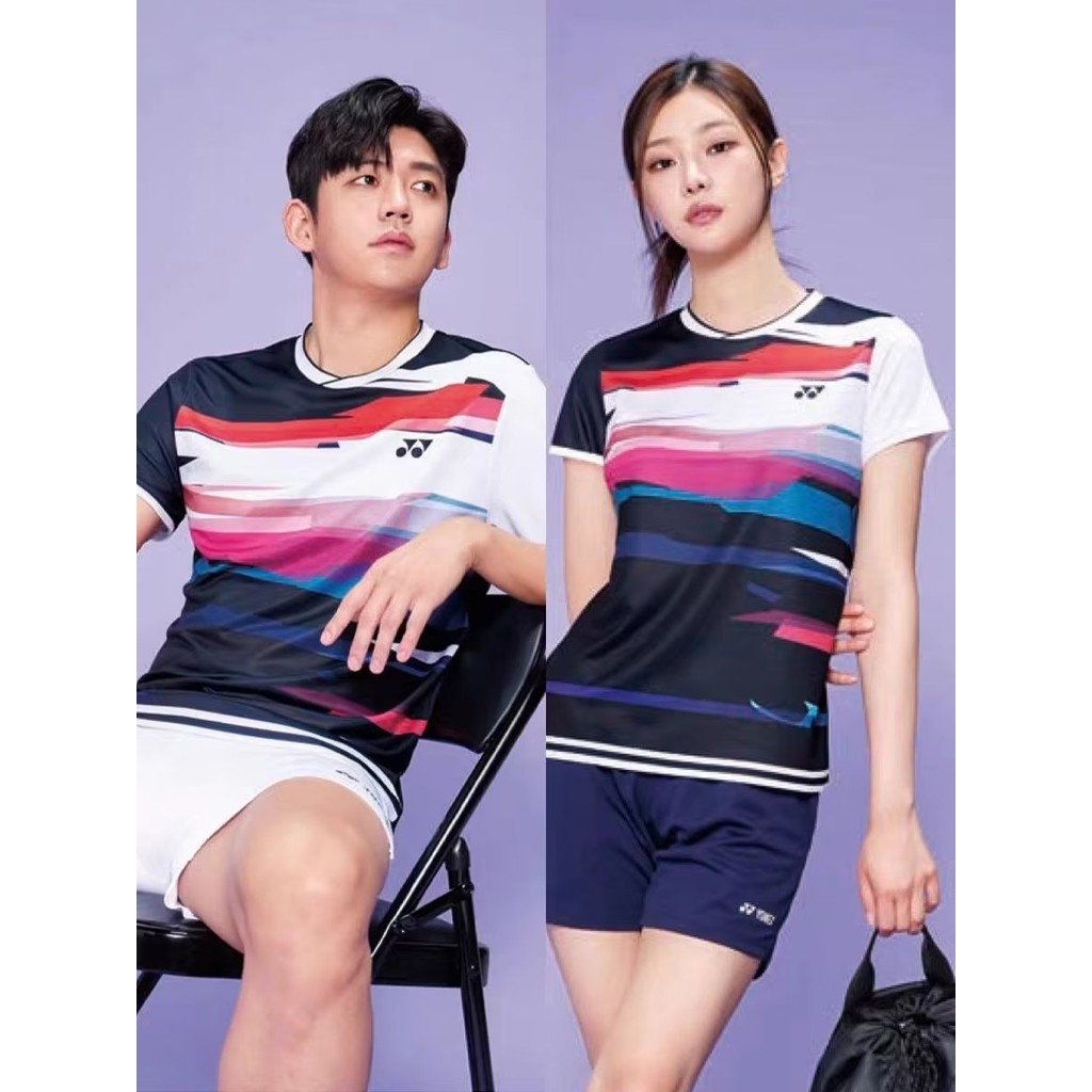 เสื้อยืดแบดมินตันแห้งเร็วและระบายอากาศเวอร์ชั่นเกาหลี ใหม่ ลําลองหลวมด้านบน