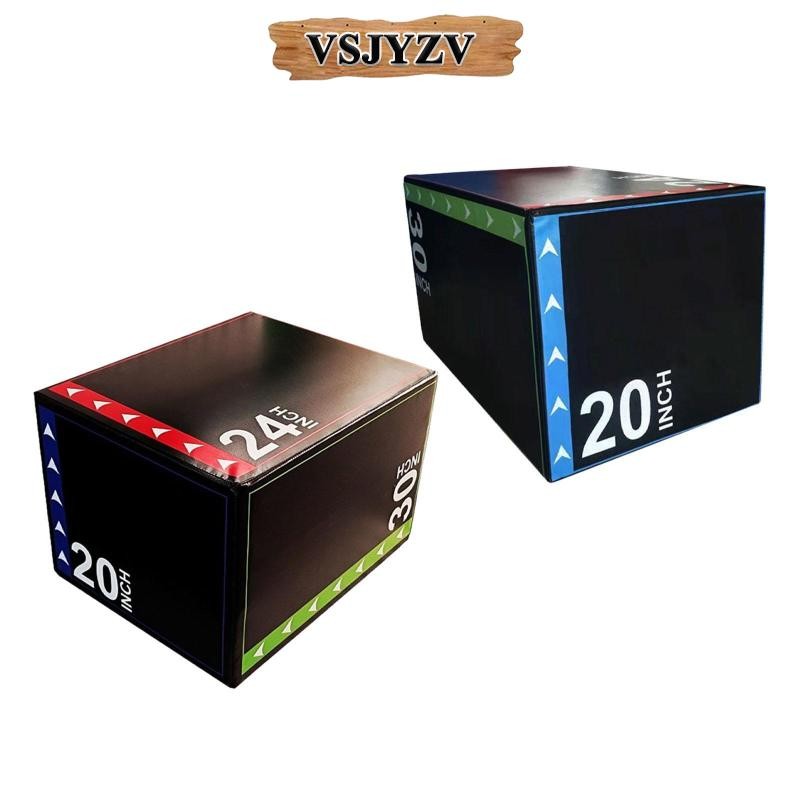 [vsjyzv] Jump Box Plyo Box แพลตฟอร์มอเนกประสงค์และกระโดด Agility Box Step Up Box 3 in 1 สําหรับ Dips Lunges Skipping Home Gym ออกกําลังกาย