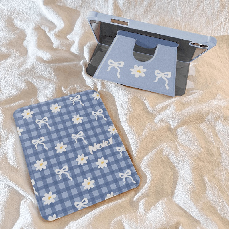 เคสอะคริลิคหมุนได้สำหรับ Samsung Galaxy Tab S10 FE 10.9 SM-X520 X526B ปกหนัง PU สำหรับ Galaxy Tab S9fe /S9 11 นิ้ว พร้อมที่เก็บดินสอ