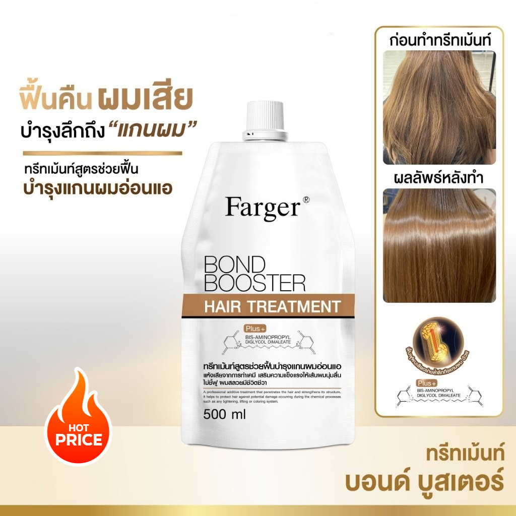 Farger Bond Booster ทรีทเม้นท์ ฟาร์เกอร์ ทรีทเม้นท์เคราติน ครีมหมักผม เชื่อมแกนผม กู้ผมเสีย