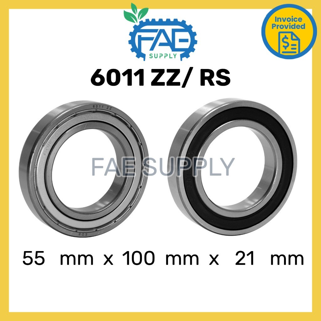 6011ZZ 6011RS 6011 Ball Bearing Deep Groove 55*100*21 mm