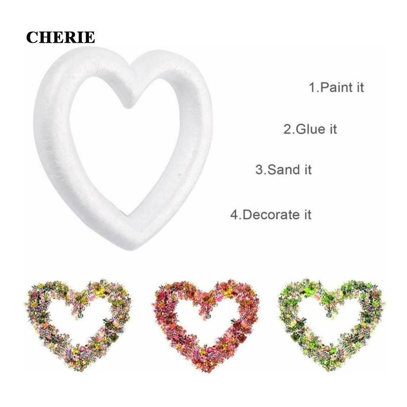 [Chery] 2/5/10 ชิ้น DIY โฟมสีขาวรูปหัวใจ Polystyrene Modelling Art Crafts