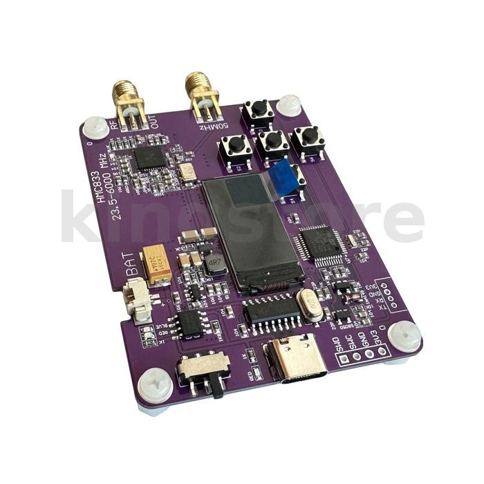 เครื่องกําเนิดสัญญาณ RF 6GHz 23.5MHz-6000MHz พร้อมจอแสดงผล OLED กําลังขับแบบปรับได้