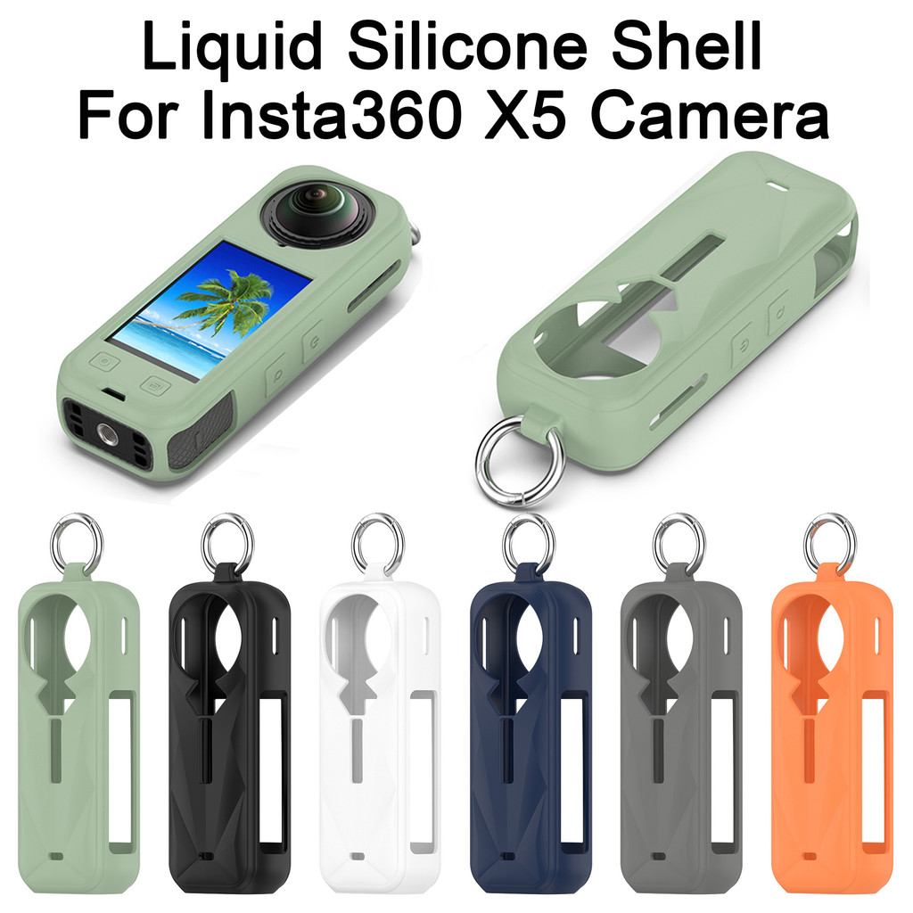 เคสซิลิโคนเหลวสําหรับ Insta360 X5 กล้อง Candy ธรรมดาน้ําหนักเบาคลุมทั้งหมด Soft TPU กันกระแทกกันชน Shell