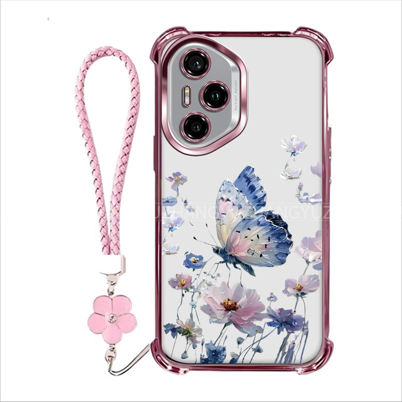 ฟรีเชือกเส้นเล็กCasing Honor X6D X8D 400 400 Pro 400 Lite เคสโทรศัพท์สําหรับใหม่ซิลิโคนสี่มุมป้องกัน