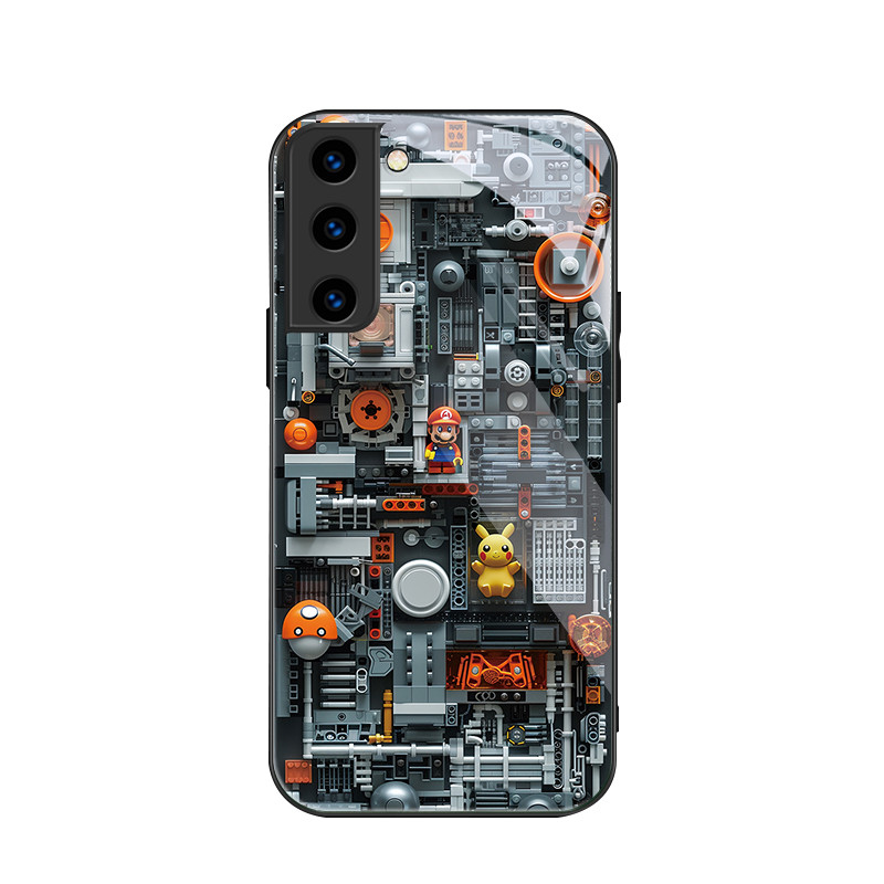 สําหรับ Samsung Galaxy S21& Samsung S21 5G , บล็อกตัวต่อ, บุคลิกภาพอินเทรนด์, เคสป้องกันโทรศัพท์ป้องกันการตก