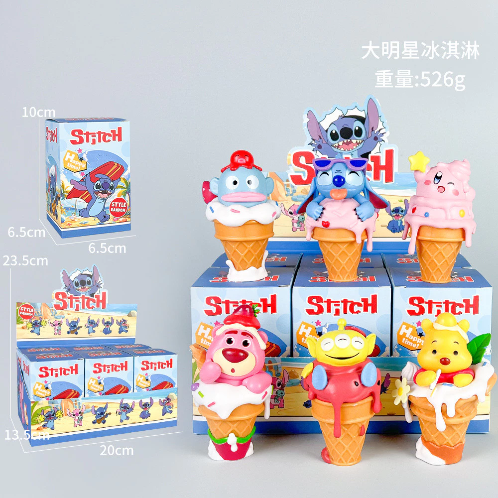 💥จัดส่งจากประเทศไทย💥6 ชิ้น/กล่อง Stitch Angel วันวาเลนไทน์อะนิเมะรูปคอสเพลย์แตงโมองุ่นตุ๊กตาของเล่นสําหรับของขวัญเด็กคอลเลกชันเครื่องประดับรถบ้านเค้กตกแต่ง Gacha thumbnail 9