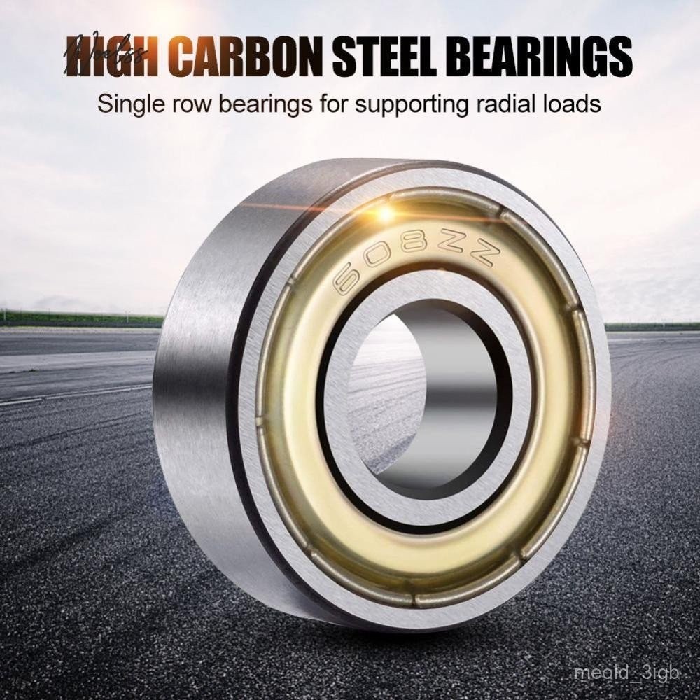 UK 10Pcs 608ZZ High Carbon Steel Ball Bearings Skateboard Ball Bearings Single R [noels.ph]