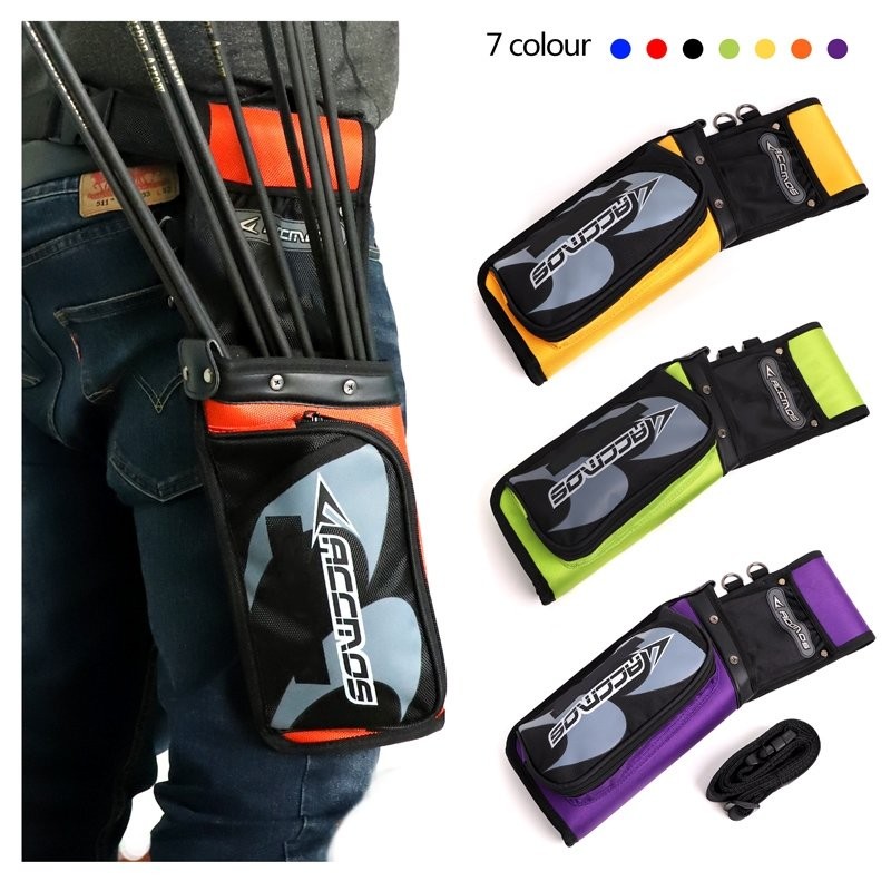 7 Color Field Arrow Quiver Reverse Hold + Bow Release Bag For Recurve Compound Bow and Arrow Accesso