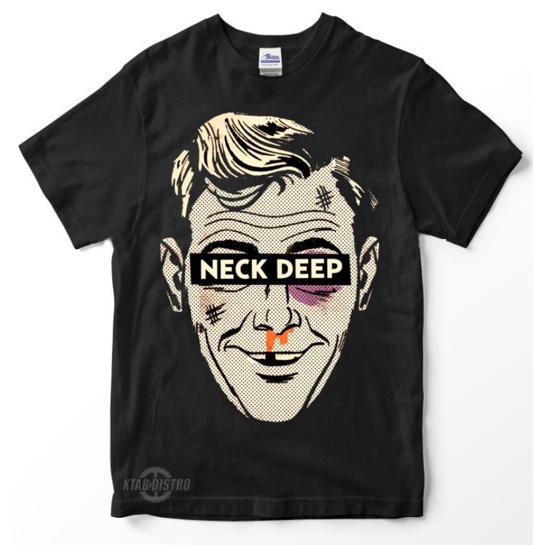 NECK DEEP - เสื้อยืดวง NED / เสื้อยืดพรีเมี่ยม คล้องคอ / เสื้อยืดเพลงขนาดใหญ่ melocdic pop punk