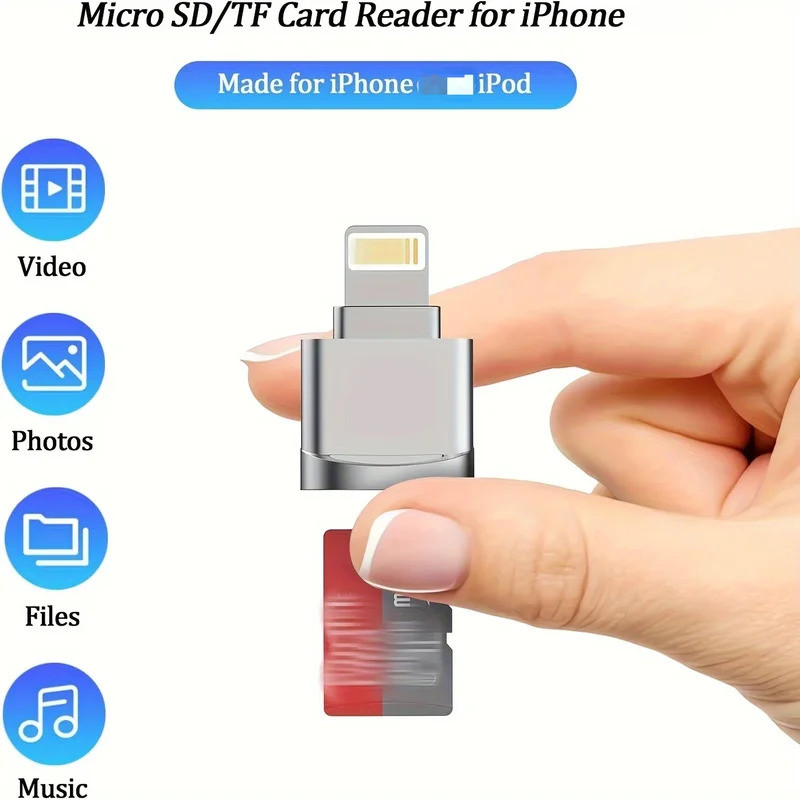 สำหรับ iphone/แท็บเล็ต Micro SD Card Reader Plug-and-Play OTG ADAPTER, การขยายหน่วยความจำทันทีสำหรับ