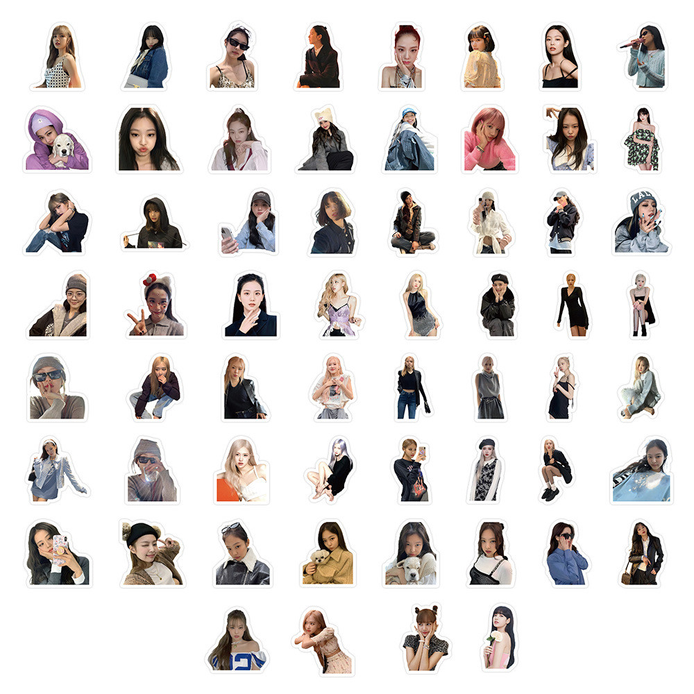 40-100pcs BP THE GIRLS DDU-DU สติกเกอร์ภาพ Washi เทป LISA JENNIE ROSE JISOO WORLD TOUR กันน้ํากระเป๋
