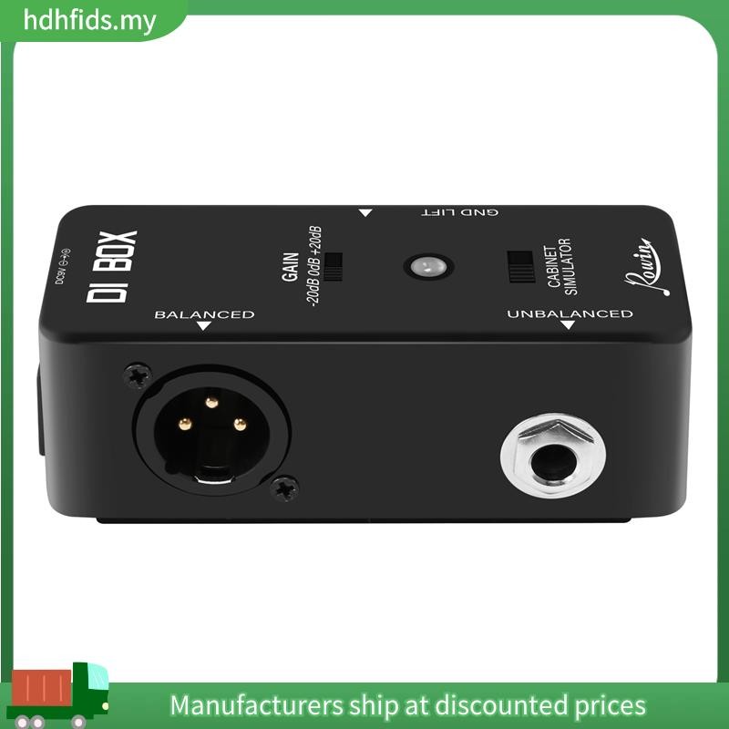 [in ] DI BOX LEF-331 Micro-DI พร้อม Cab Sim and Gain Guitar Effect Pedal True Bypass