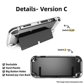เคสป้องกันสวิตช์ Dockable สําหรับ Nintendo Switch 1/ 2/ OLED [สต๊อกในพื้นที่] การป้องกันรอยขีดข่วนดีไซน์บางพิเศษ