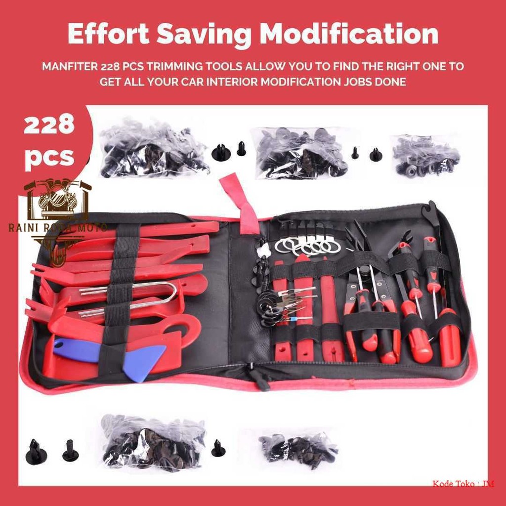 ชุดเครื่องมือซ่อมแซมแผงหน้าปัดรถยนต์ | เครื่องมือถอดตัดแต่ง | 228in1 - LTR28 | | Hot Ite [ฝนล้อมอเตอ